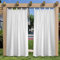 SK Studio Outdoor Vorhang Wasserdicht Terrasse Vorhänge mit Abnehmbaren Schlaufen Sonnenschutz Sichtschutz für Balkon Terrasse Garten Pavillon Strandhaus, 1 Stück Weiss, 253x213cm