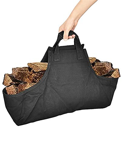 luckxuan Brennholzsack/Holzkorb Brennholz Lagerung Organizer Tragen Brennholz Halter Outdoor Portable Canvas Tasche und Brennholz Tragetasche Brennholz Log Tragetasche