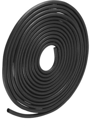 METALLIXITY Schiuma Gomma Meteo 6mm Diametro x 4m Lunghezza Nero | EPDM Gomma Rotondo Sigillo Striscia, per Casa Riparazione Porta, Guarnizione Striscia