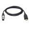 Elecbee Cable de audio profesional hembra XLR a USB 2.0 de 2 m, adaptador de cable USB hembra a XLR macho, cable de micrófono