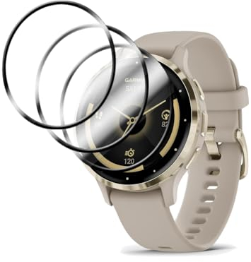 Wookfiss Schutzfolie für Garmin Venu 3S Panzerfolie, [3 Stück] Soft HD Klare Glas Displayschutz, 3D Vollständige Abdeckung [Anti-Kratzen] [Blasenfrei] TPU Weich Folie