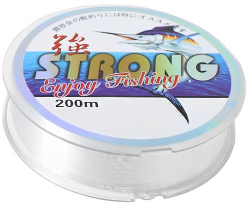 KINDOYO Filo da Pesca Trasparente Monofilamento - 200 m Filo di Nylon 0,4 mm Invisibile per Pesca e Artigianato