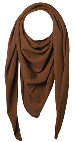 Esperando Zoe Triangel Schal, sehr groß, Lamwolle, sehr weich und kuschlig, Damen-und Herrenschal, Triangle, aus italienischer Wolle (Dunkelbraun)