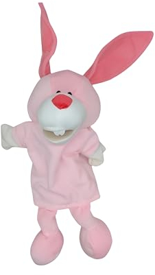 Proumhang Handpuppen mit Vollem Körper für Kinder,Tier Handpuppen Bauernhof Thema Puppets Spielzeug Set,Plüsch Pretend Spielzeug Zoo Friends Puppentheater mit Beweglichem Offenen Mund,35cm,Kaninchen