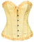 SZIVYSHI Corset Tops for Women, Bustier Shapewear Lingerie, Lace Waist Push Up Bodysuit Yellow Iris, Size S