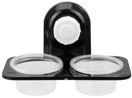 Tabanzhe 2pcs Reptile Water and Food Bowl with Suction Cup - Convenient Feeding Solution for Various Reptiles, Feeding Table Dual-Purpose Water Bowl (Suitable for Glass or Acrylic Boxes)