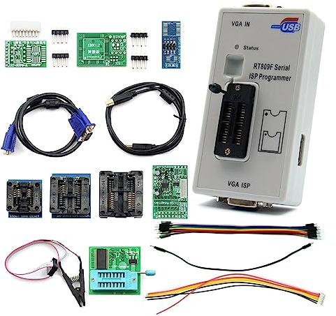 Mumuve RT809F Serielles ISP-Programmierwerkzeug mit 1,8-V-Adaptern + SOP8-Testclip + ISP-Kabel + EDID-Kabel LCD USB-Reparaturwerkzeuge ISP-Programmierer