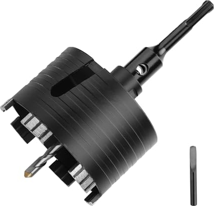 Bohrkrone 100mm mit M16-Aufnahme,SDS Plus Adapter 110mm für Mauerwerk, Kalksandstein,Ziegel,Stein,Put