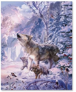 Kinder Papier Puzzle 1000 Teile，Wolf，Modern Zuhause Dekoration Einzigartiges Geschenk（38x26cm）-E19
