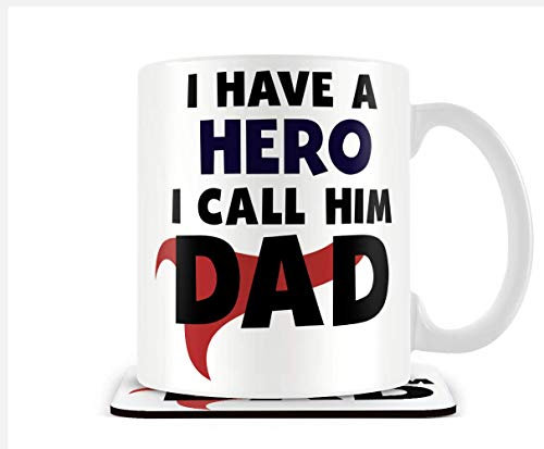 The Victorian Printing Co - I Have a Hero. I Call Him Dad - Mug and Coaster Set