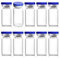 otwooi 20ml Sealed Empty Vials for Injection, Transparent Glass Vials Self-Healing Injection Port, Liquid Sample Storage Vial with Caps(10pcs)