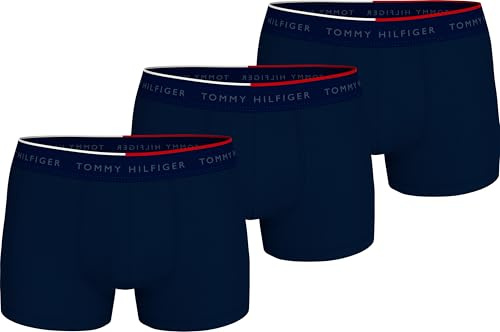 Tommy Hilfiger Herren 3er Pack Boxershorts Trunks mit Stretch, Blau (Desert Sky), XL