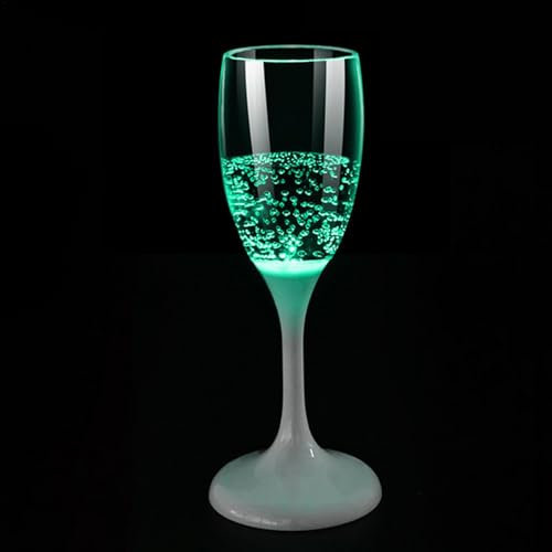 Verres à Champagne Lumineux - Tasses de Fête à LED Tasse à Champagne Colorée de 120 ML Verres à Boire Uniques Brillent dans Les Tasses Sombres Flûtes à Champagne pour la Fête de Noël de Mariage