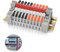 WJUAN Morsetti Elettrici Rapidi, Din Morsettiera Distribuzione, 10 Pezzi, Grigio Morsetti per Cavi Elettrici, Campo di Connessione 0,5-2,5 mm², Morsetto Guida Din, per Cablaggio, Conversione Circuito