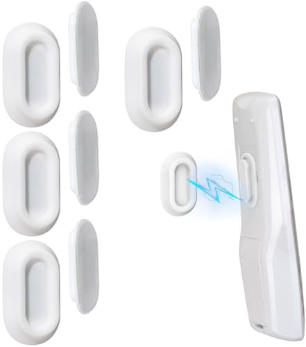 TSJLIKI Magnetische Fernbedienung Halterung 4 Stück, Weiß, Wandmontage, Silikon, Organizer für Fernbedienungen, Elektronikgeräte
