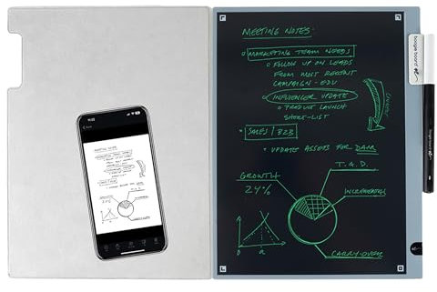 Blackboard 2.0 Smart Pen Reusable Notebook Set | Patented LCD & Cloud Sync Tech | Endless Pages, Dark Mode | Save & Erase with Smart Pen | Free App for iOS & Android | Digital Notepad & Drawing Tablet