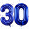 Dunkelblau Luftballon 30,Zahlen Luftballon Dunkelblau,40 Zoll Dunkelblau Folienballon 30,Zahlenballon 30 Helium Ballon Luftballon 30 Geburtstag für Geburtstagsdeko Frau Mann Jubiläum Party Deko