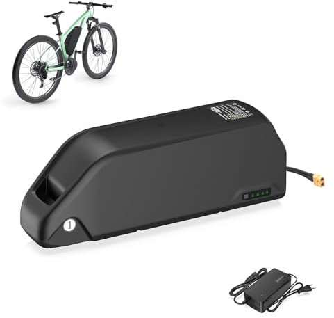 Varstrom Yingwu 52V 20Ah E-Bike-Akku mit Ladegerät und USB-Anschluss, Lithium-Akku für E-Bike, Unterrohr Shark Akku für Bafang Motor 750W 1000W 1500W E-Bike Umrüstkit
