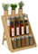 Relaxdays Gewürzregal, Bambus, H x B x T: 29,5 x 30 x 26 cm, 3 Etagen, Gewürztreppe stehend, Gewürzaufbewahrung, natur