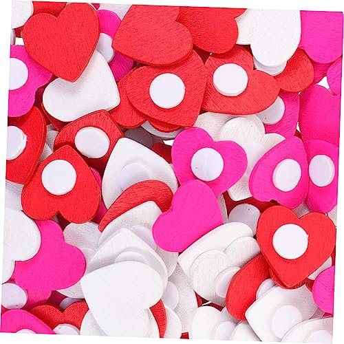 ERINGOGO 150stücke Selbstklebende Herzform Aufkleber Aus Holz Für Valentinstag Bastelbedarf Für Kreative Und -projekte Für Dekoration Und Scrapbooking