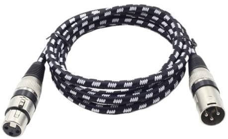 NIANYUDZ Cable de micrófono XLR XLR a XLR Macho a Hembra Mezclador Amplificador Línea de Audio Personalización Profesional(Black White,5m)