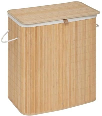 FIVE Simply Smart - Panier à Linge Double Bambou 100L Naturel
