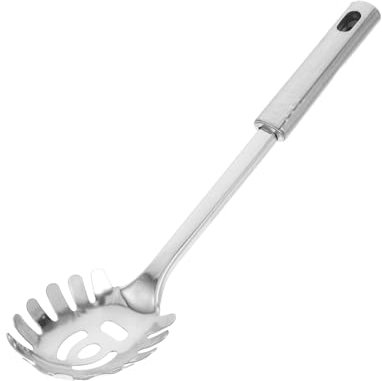 Gatuida Edelstahl Spaghettilöffel Mit Ergonomischem Griff Glatte Oberfläche Sichere Kanten Vielseitiger Nudelheber Für Pasta Dumplings Und Eier Robustes Küchenutensil Zum Schonenden Servie
