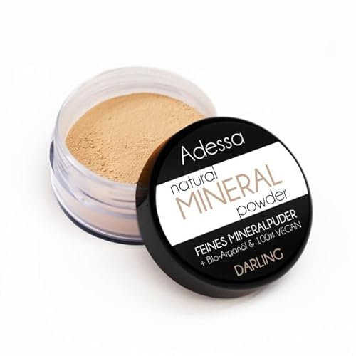Adessa Natur Mineral Puder lose, 10 Gramm, Darling, Mattierender Mineralpuder mit Arganöl