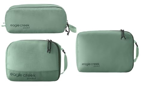 Eagle Creek Pack-It Overnight Set I 3-teilig für Kurzreisen I Packwürfel, Clean/Dirty Packwürfel & Quick Trip I 100% Recycelt I Willow