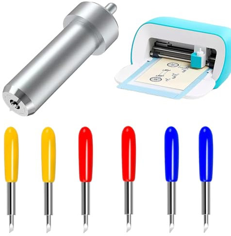 6 stück Wolframstahl Feinschnittklinge mit Gehäuse Kompatibel mit Schneidemaschine Cricut Joy, Premium Messerklinge mit Gehäuse,Schneideplotter-Klingen, Präzise Ersatzklingen für Papier Vinyl Stoffe