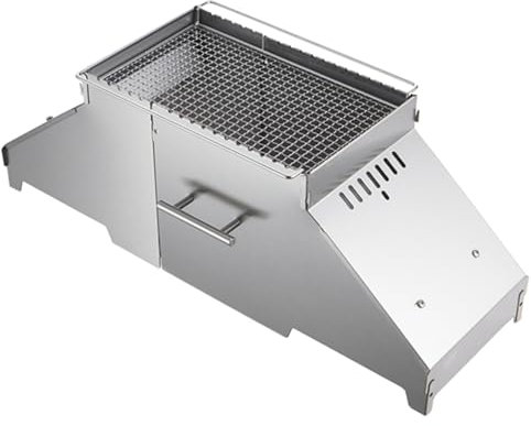 RKXKJ Home Gas Stoves Barbecue Grill, 304 Stainless Steel Portable Outdoor Cooking Barbecue Grill, With Barbecue Net, for Backyard, Camping, Boat