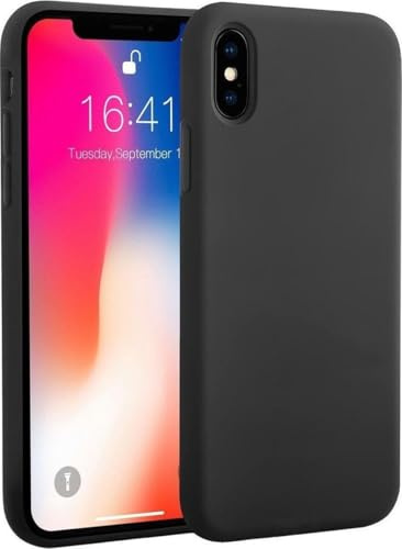 BTH - Hülle für Apple iPhone XS Max - Silikonhülle Backcover - Schutzhülle - Dünnes Design Schwarz