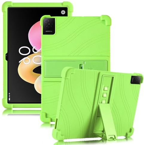 ATOOZ for TCL Tab 10L Gen 4 Case 10.1 Inch 2025 (8483A),Green | Shockproof Soft Silicone Kids Case for TCL Tab 10 Gen 4 Tablet with Stand