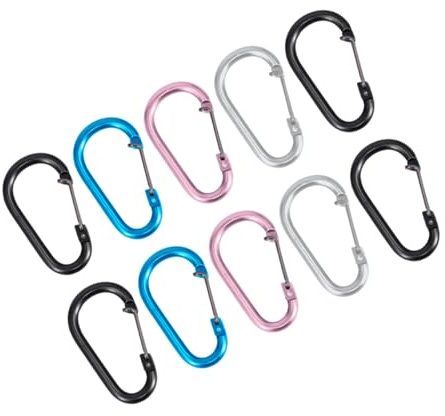 Healifty 10pièces Boucles pour Bouteilles Eau Clips Alliage Aluminium pour Boissons Mousquetons Réutilisables pour Transport