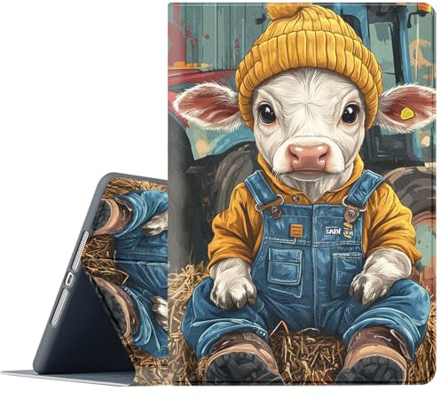FGDRFGRW Case for Samsung Galaxy Tab A8 10.5-Inch 2022 Model SM-X200/X205/X207,Adjustable Stand Auto Wake/Sleep Function Full Body Protection Cover - Cartoon Calf