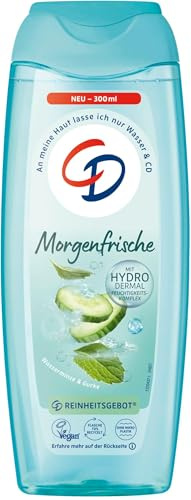 CD Dusche 'Morgenfrische' | Duschgel mit Pflanzenextrakt | Pflegeprodukt mit belebendem Duft | Mit Hydro-Dermal-Komplex | Für empfindliche Haut geeignet | ohne Mikroplastik & vegan | 300ml