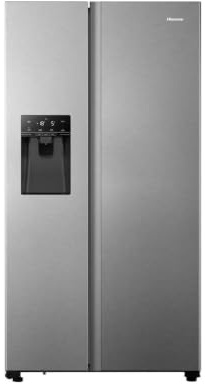 Pure Flat RS694N4TIE 562 Litre 91cm Wide Touch Control Total No Frost American Freestanding Side by Side Fridge Freezer with Water Non Plumbed Dispenser - Grey HxWxD (cm) 178.6 x 91 x 68.6