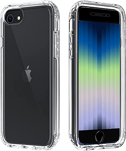 AMPLE Front and Back Full Protection iPhone SE 2022/7 / 8 / SE 2020, Ultra Clear Transparent Soft Silicon Gel Skin Case Cover For iPhone 7 | 8 | SE 2020 | SE 3 2022 (4.7'')