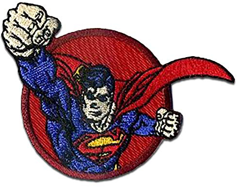 Catch the Patch Superman Faust 1 - (Größe: 8,3 x 5,7 cm) – Aufbügler & Applikationen in verschiedenen Größen – Ideal für Kleidung, Schulranzen, Jeans & Rucksäcke