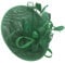 Caprilite Green and Jade Green Sinamay Big Disc Saucer Fascinator Hat for Women Weddings Headband