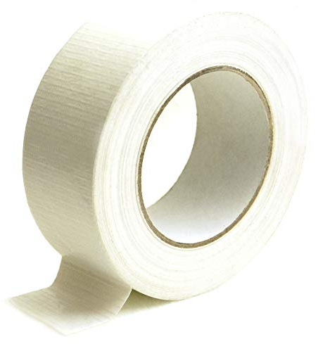 verpacking Gewebeband Panzertape 48,5mm x 50m (1 Rolle, Weiß) Gewebeklebeband Innen und Außen hohe Klebekraft Klebeband