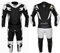 BI ESSE Motorradkombi Herren 2-teilig – Motorradanzug Leder & Textil, Jacke und Hose trennbar, verstellbar, atmungsaktiv, Touring & Racing geeignet (Weiß/Schwarz, 4XL)