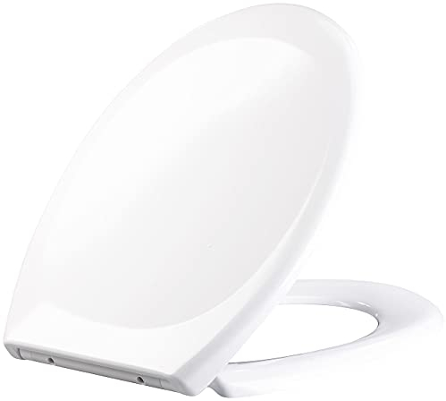 BadeStern Klobrille: Universal-WC-Sitz, O-Form, Absenkautomatik, antibakteriell beschichtet (Toilettenbrille, antibakterieller Toilettensitz, Badezimmer)