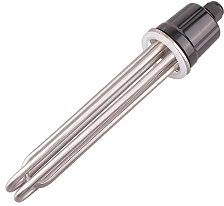 YEZIO Immersion Heater Brewing Heating Element 220V 380V 2 tri Clamp 64mm Flange Power 3KW 4.5KW 6KW 9KW 12KW SUS304 Immersion Water Heater (Color : Gold, Wattage : 3kw)