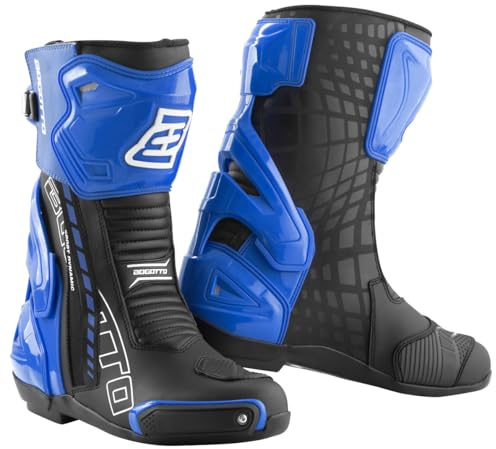 Bogotto Donington Motorradstiefel, schwarz/blau, 41