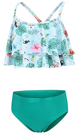 Aisyee Fille, SWIMWEAR, Vert Clair, 13 14 ans