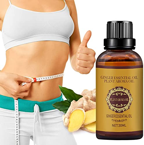 DEWU Ätherisches Ingweröl für die Haut | 30 ml Drainage-Ingweröl Relax Massage Liquid,Ingwer-Massageöl für Gua Sha, Aromatherapie, Lymphmassage, Verwendung im Diffusor oder auf der Haut