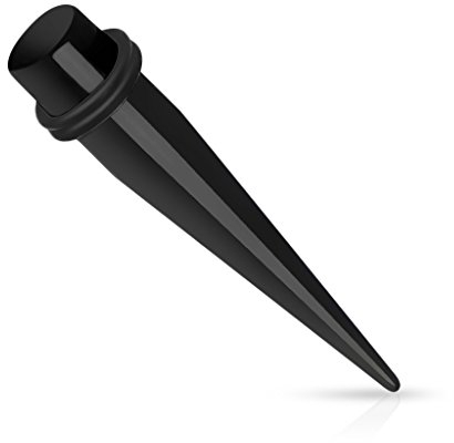 Dehnungsstab ACRYL 1,6-25 mm FARBWAHL Expander Taper Dehnstab (1,6 mm, Schwarz)