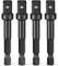 3/8 Impact Adapter, 4 Pack Impact Adapter Square Socket Bit Adapter 1/4 Inch Hex Impact Socket for Automotive DIY, Extension Socket Driver Bits, handle nut driver and Drills
