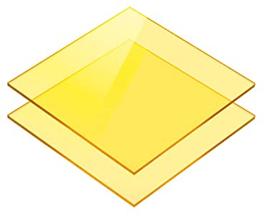 Acrylglas farbig, GS Platte, 3 mm stark, vielfältig verwendbar, INNEN & AUßEN, bruchfestes Marken Acrylglas für Lichtobjekte GS Platte (Gelb, 20 x 30cm)